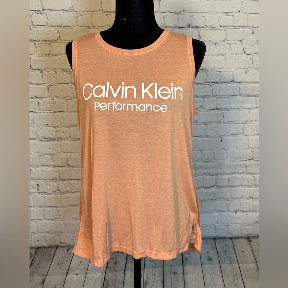 Calvin Klein Performance Peach Tank Top Size Large